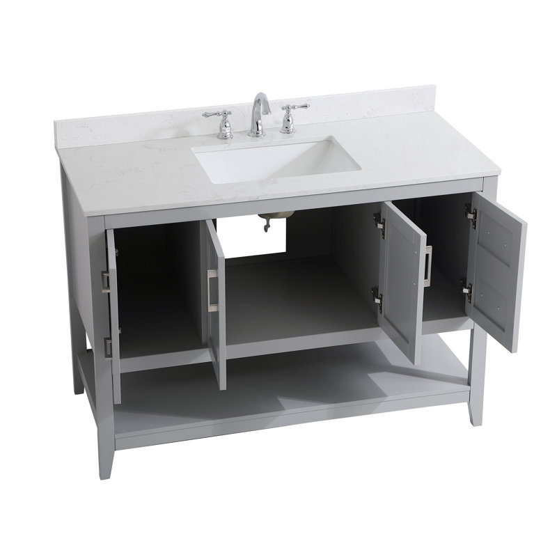 Ensemble de meuble-lavabo simple 48 po Scottsbluff, Gris