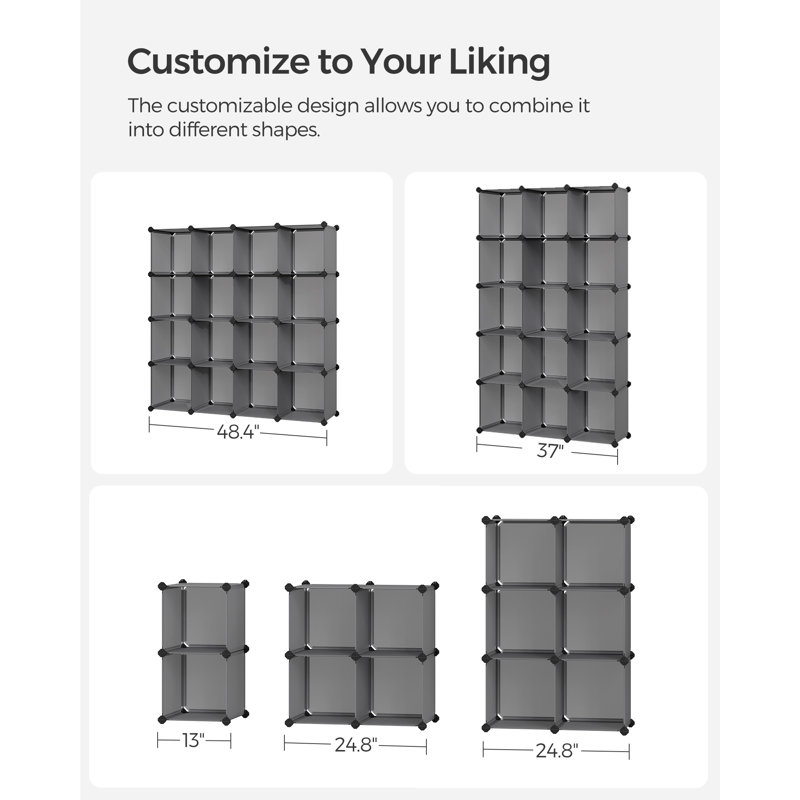 16 Pair Stackable Shoe Storage Cabinet