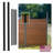 6ft Wood Fence Kit, 2 Metal End Posts With 4 Channels, Heavy Duty Hardware Kit For Wooden Fence