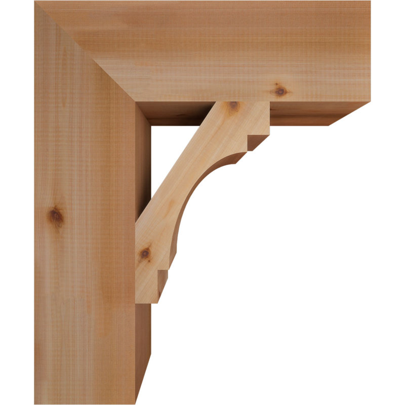 Support en bloc de cèdre rouge occidental l 5 1/2 po x P 20 po x H 24 po, Cèdre rouge de l'Ouest (lisse)