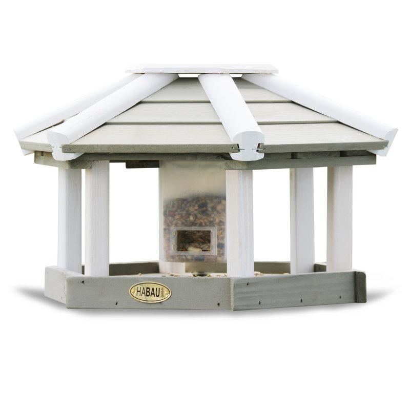 Wood Freestanding Tray Bird Feeder