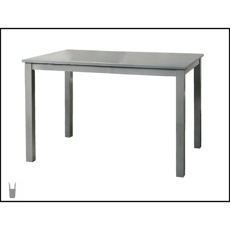 Ensemble de salle à manger moderne à finition grise 5 pièces avec chaises en tissu beige, placage en bois d'hévéa, design unique et élégant pour la cuisine et la salle à manger