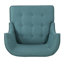 Chaise en tissu bleu sarcelle foncé avec des éléments de design moderne, des coutures gaufrées à boutons et des détails cloutés attrayants, l 27,68 po x P 27,94 po, H 31,38 po, attrait occasionnel, garniture charmante à boutons, l 28 po x P 28,5 po-2028913485