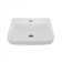White Rectangular Wall Mount Bathroom Sink without Faucet and Overflow