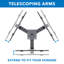 Support de plafond télé à écran triple réglable Mount-It | Support de plafond multi-écrans de qualité commerciale