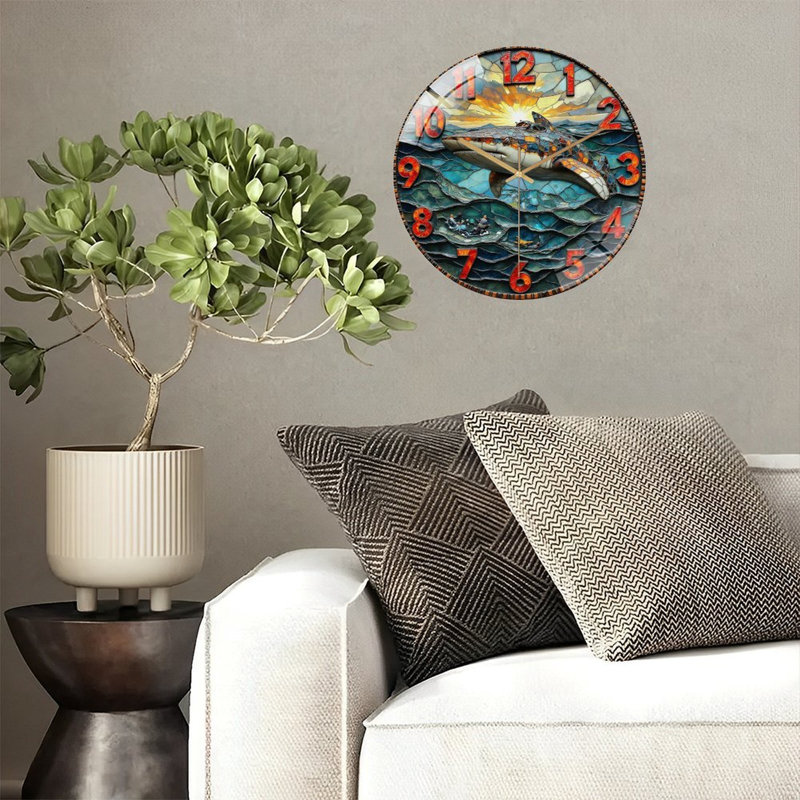 Horloge murale baleine 12 po