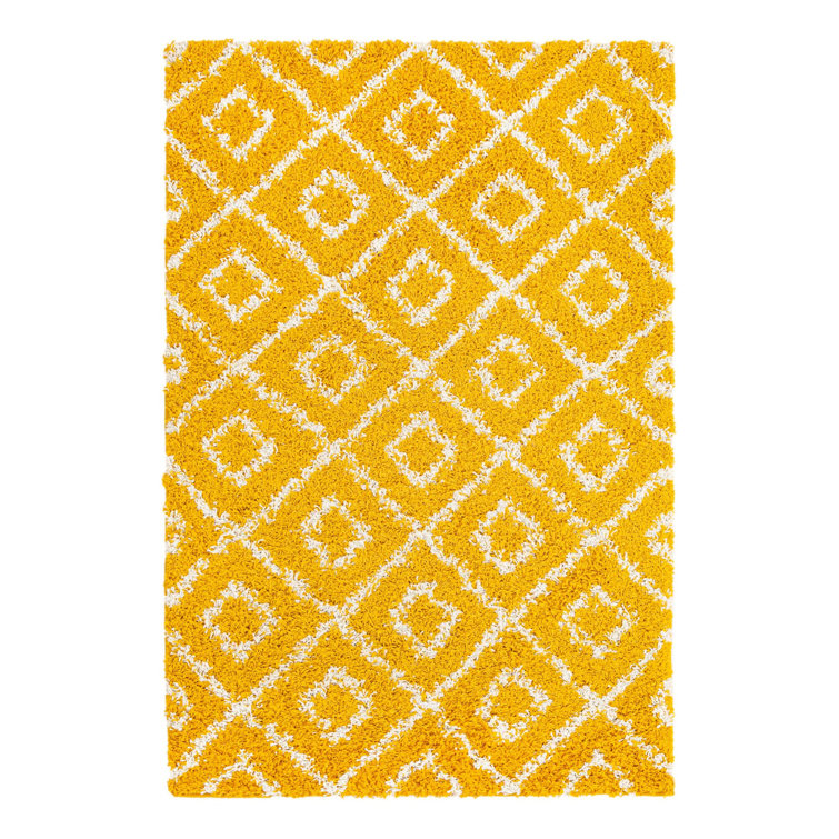 Foundry Select Ruth Trellis Shag Rug Yellow