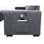 Canapé-lit modulaire 95 po avec méridienne en tissu et rangement gris, porte-gobelets cachés, deux poches de chargement pour une méridienne et un porte-lit réversibles décoratifs fonctionnels