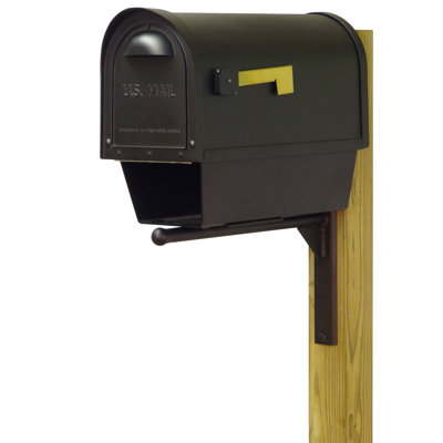 Classic Aluminum Post Mounted Post box