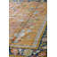Tapis unique jaune / souci / bleu sarcelle / angulaire 9 pi 4 po x 11 pi 1 po Angora Angor