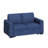 60.2" Linen Upholstered Convertible Sofa Bed with USB Charging Port-100146164