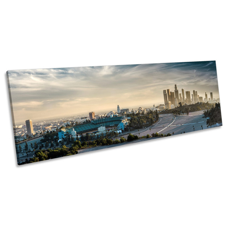 City Of Los Angeles Skyline - Wrapped Canvas Panoramic Print, 40.64cm H x 121.92cm W x 2cm D