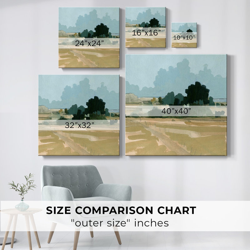 Toile tendue Mute Distant Shoreline II-Gallery, H 16 po x l 16 po x P 1,5 po