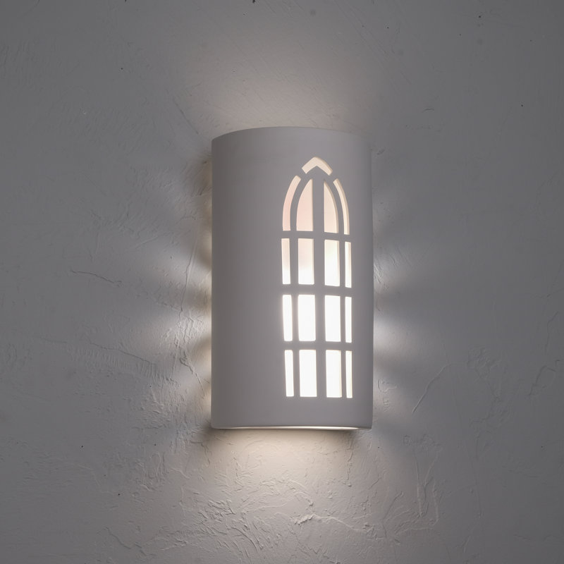 Applique murale d'extérieur 13 po en céramique, ampoule DEL incluse