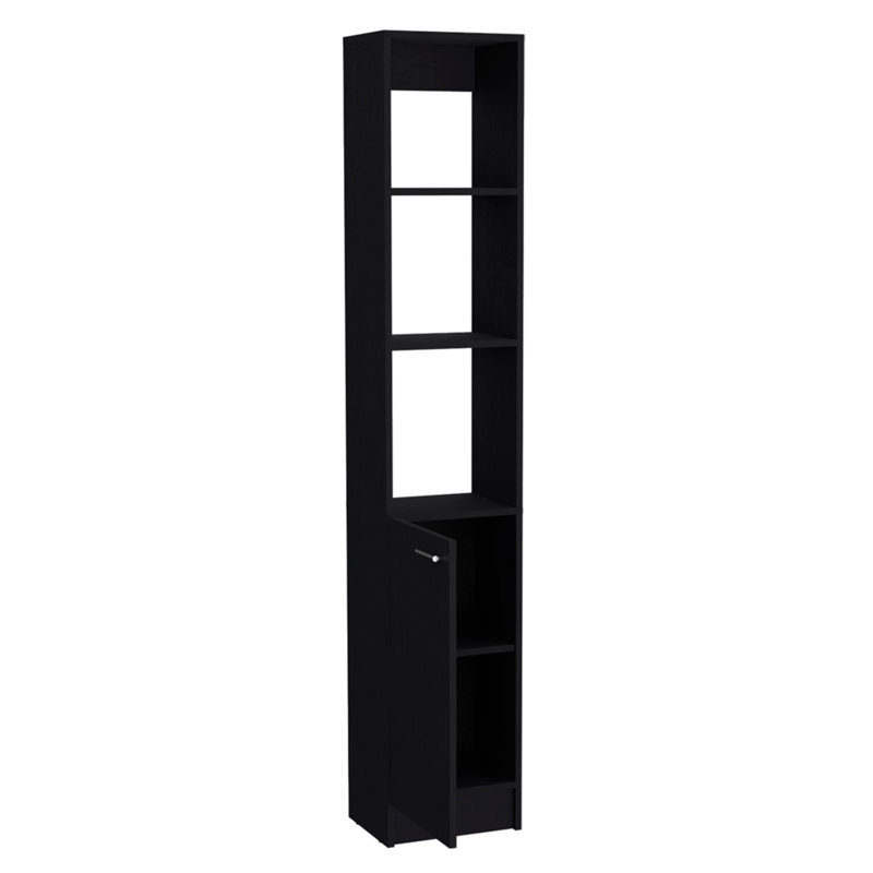 Linen Cabinet Marion, Bathroom, Black, Black