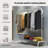 Rebrilliant Clothing Rack, Multifunctional Coat Rack, White