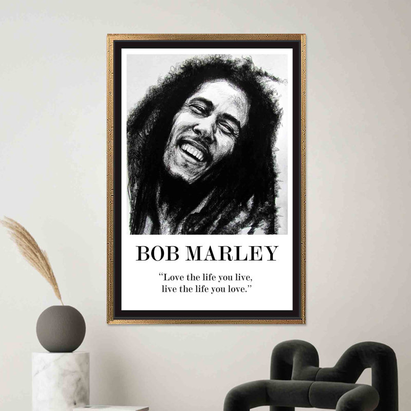 Élégante reproduction sur toile de Bob Marley, art maison minimaliste, 1P, 82,7 pouces de hauteur x 59,1 pouces de largeur