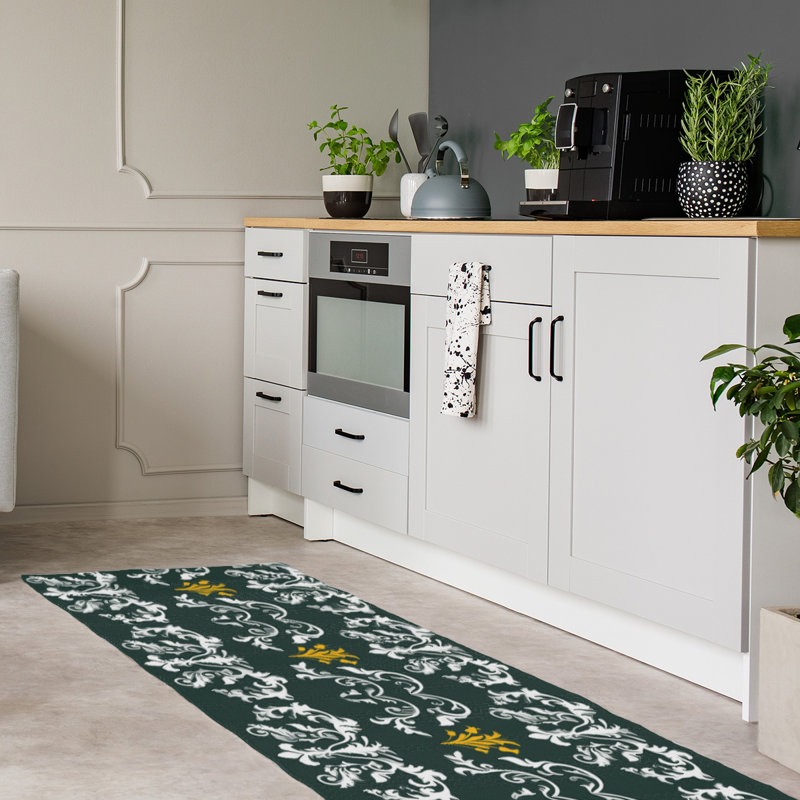 Tapis de couloir vert