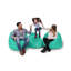 Fauteuil à billes de qualité supérieure, turquoise, 39,4 po de diamètre x 39,4 po de hauteur | Rembourrage 100% polyester imperméable, bourre de styromousse 100% originale | Système de double fermeture à glissière cachée, parfait pour la détente et le divertissement en plein air, conception moderne de couleur unie-286639738