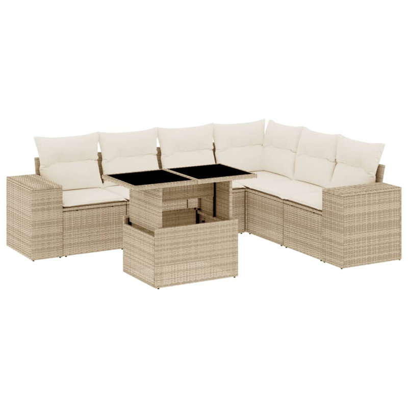 Grand canapé modulaire en rotin PE Vidaxl