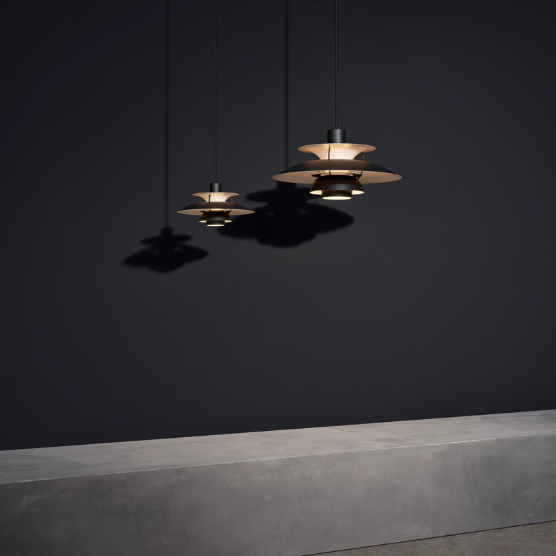 PH 1 - Light Pendant, 6.4" H x 11.8" W x 11.8" D, Monochrome Black