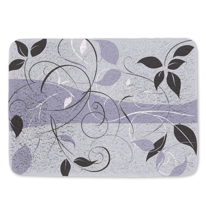 Lakosha Microfiber / Microsuede Bath Mat, Single - 34" L x 21" W
