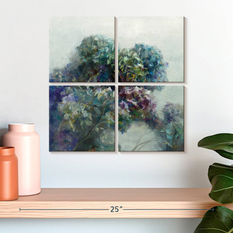 Harnek Abstract Hydrangea, 18" H x 18" W