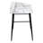Elsa White Finish Computer Desk With Hutch & Black Metal Leg, 33.8" H X 46.96" W X 23.55" D