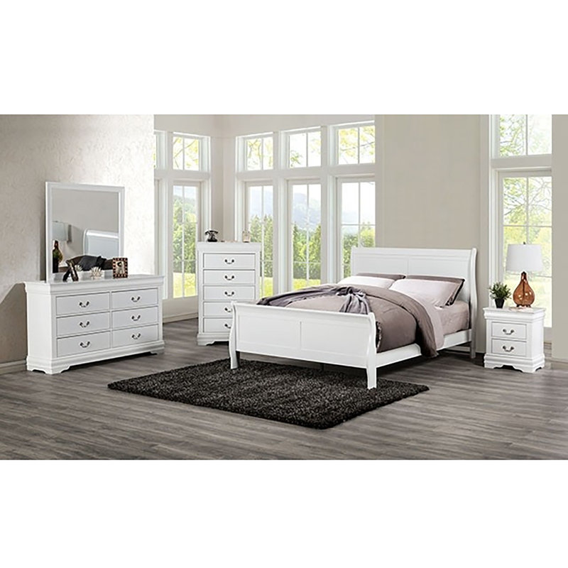 Miroir pour commode Dewin, Blanc
