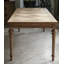 Table de salle à manger rectangulaire en bois massif brun-166812281