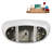 75" Streamline Soaking Glossy White Acrylic Freestanding Bathtub, Bamboo Tray, Drain-103682433