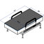 Sommeil réglable pour se tenir debout - matelas en mousse à mémoire de forme avec housse à fermeture à glissière, fonction d'assistance au levage, télécommande câblée, rails de garde rembourrés, capacité de charge de 450 lb, métal bleu avec télécommande pour assistance, limite de poids,