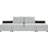 121.2" Bed With Two Convenient Storage , Gray Chenille Versatile In Functionality-137745565