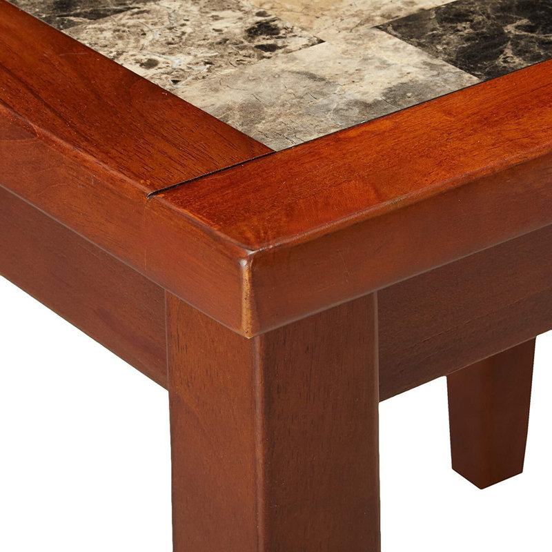 Shavae 4 - Person Faux Marble Top Four Leg Dining Set