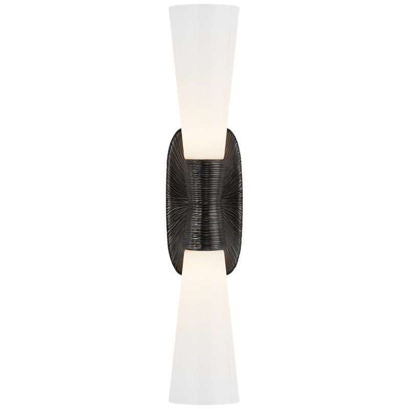 Kelly Wearstler Utopia Large Double Bath Sconce, Aged Iron