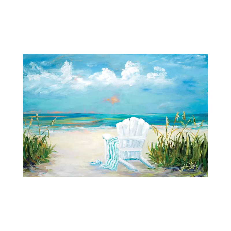 «Beach Scene II» par Julie Derice - impression sur toile tendue, H 26 po x l 40 po x 1,5 po