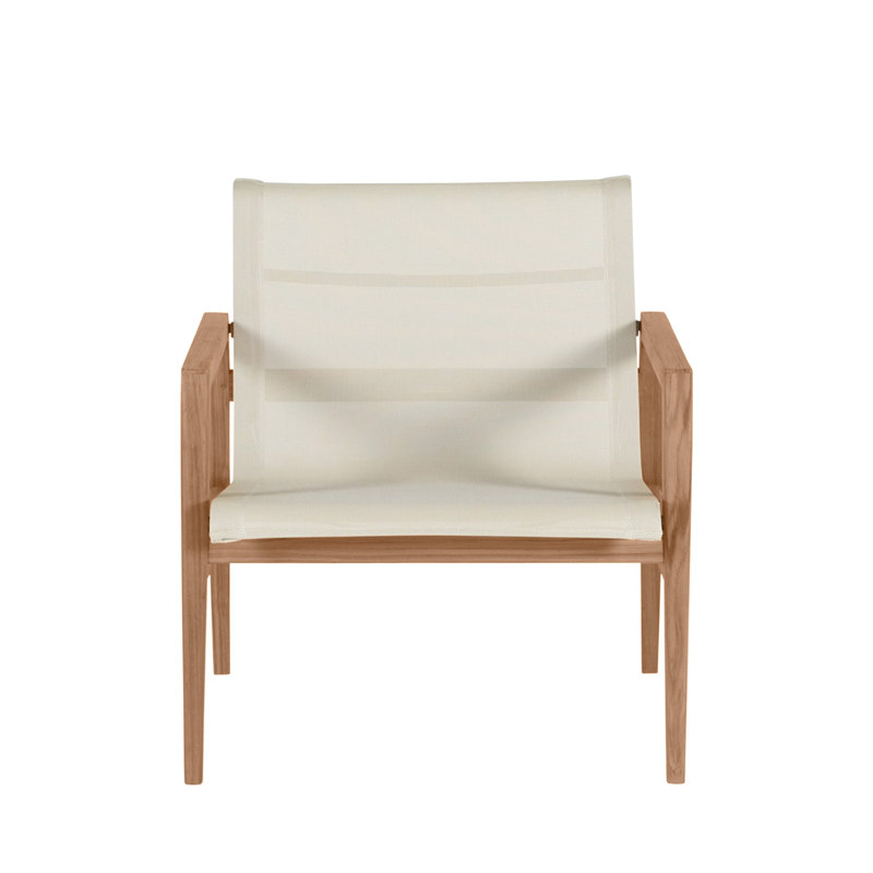 Coast Patio Lounge Chair, Natural Teak Frame/Canvas Sling