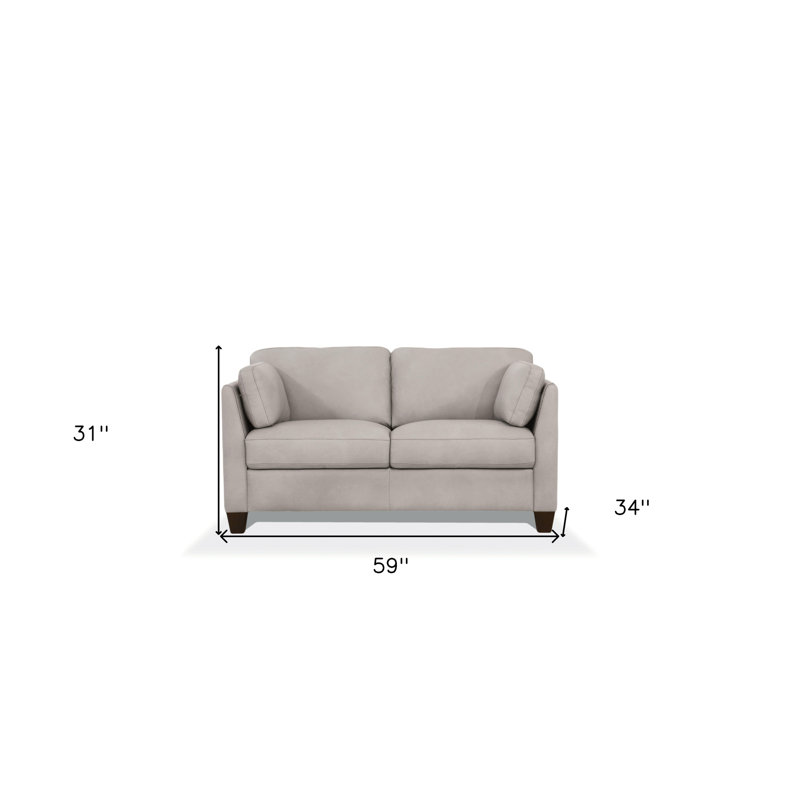 Causeuse en cuir 59 po