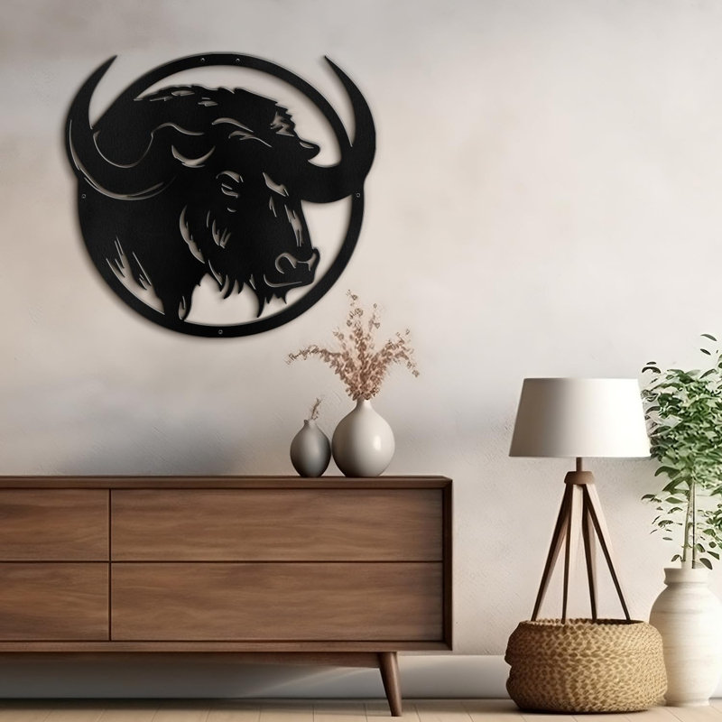 Wall Decor Metal, 36" H x 36" W x 0.05" D, Black