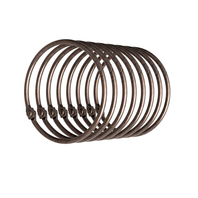 Crochets de rideau de douche O, Bronze huilé