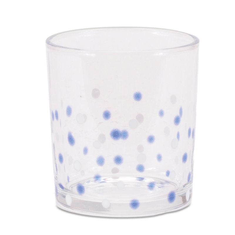 Porte-bougie votive en verre à pois