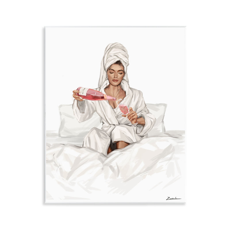 «Versing Rosé Wine in Bed», plaque murale, design par Ziwei Li