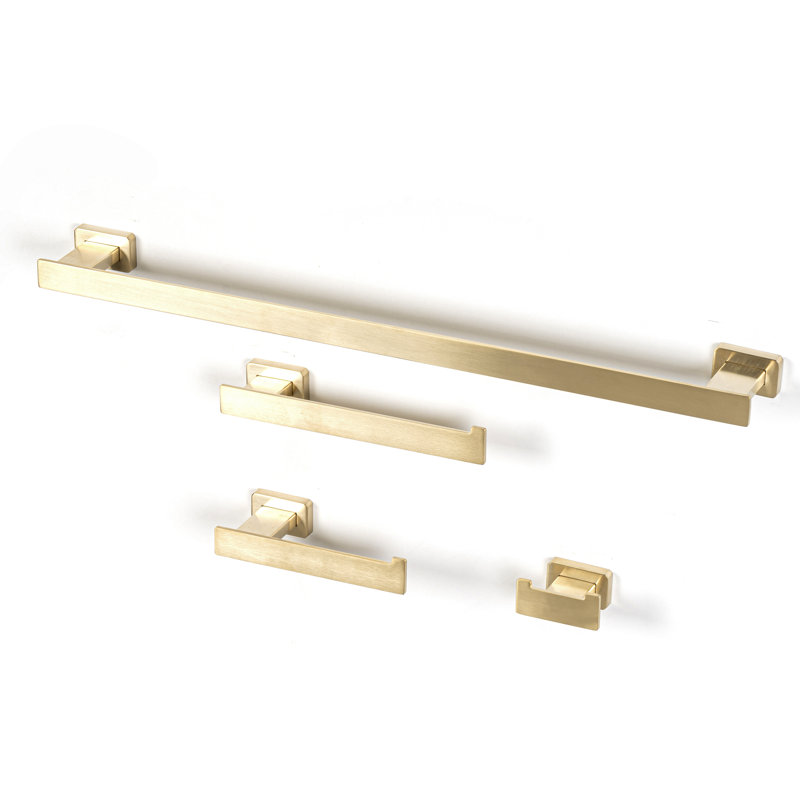 Ensemble de quincaillerie de salle de bain 4 pièces, Laiton brossé