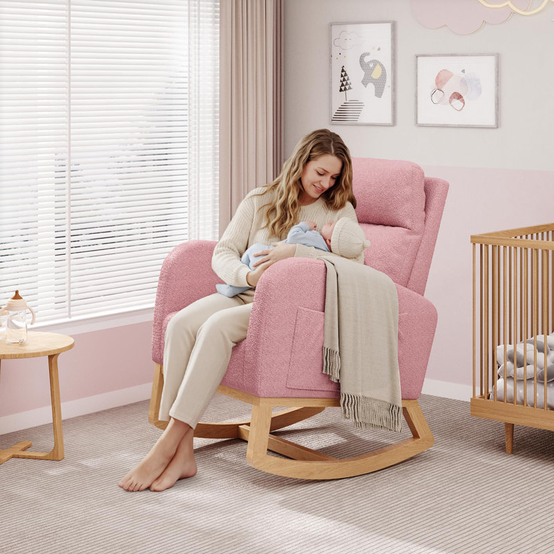 Fauteuil à bascule Modern, Ourson rose