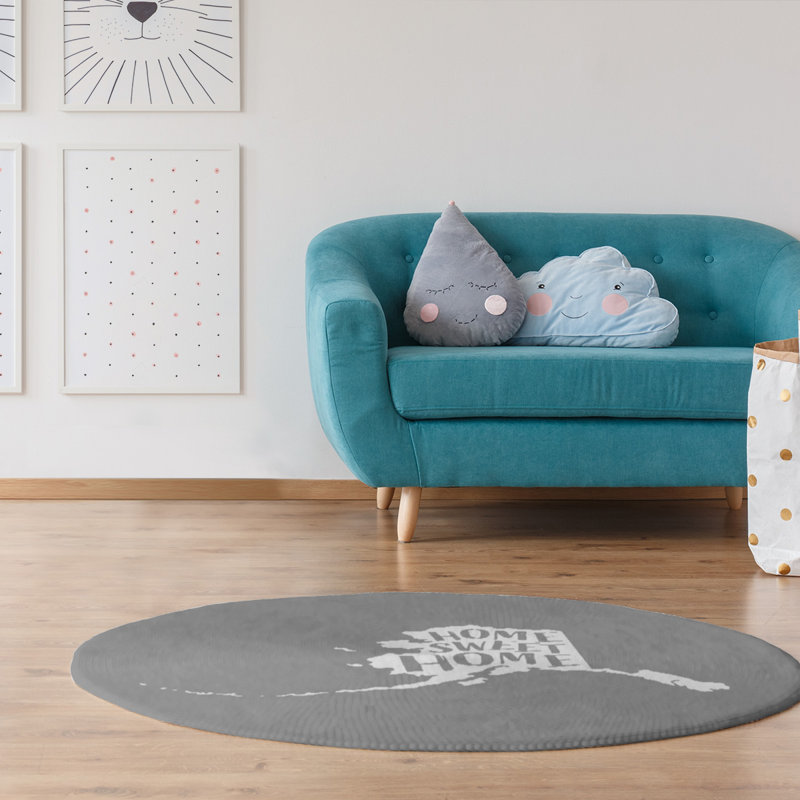 Chenille Indoor Rug, Round 5'