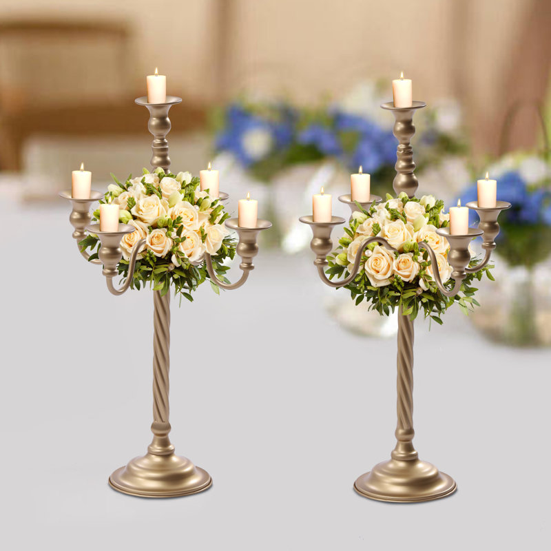 20.9'' H Metal Tabletop Candelabra