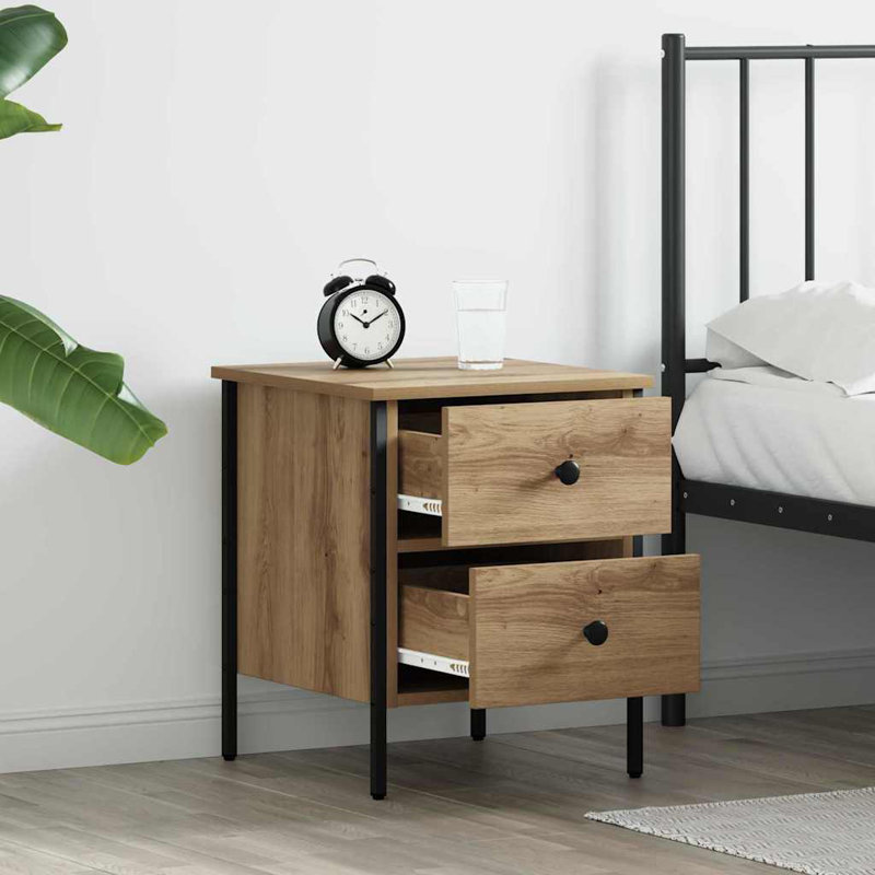 Bedside Cabinet With Drawer 40 X 42 X 50 Cm, Artisan Oak