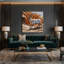 Faune, art mural sur toile brune Addax