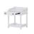 Retro Style Nightstand With Drawer And Open Shelf For Bedroom, Bedside Table With Turned Legs And Metal Handle,White