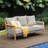 Wallace 76.25'' Wide Rectangle Teak Patio Sofa with Cushions-1297421121